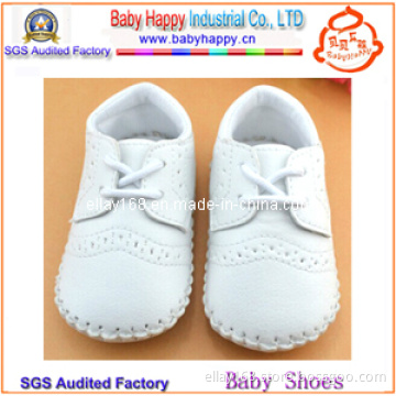 White Leather Baby Shoes